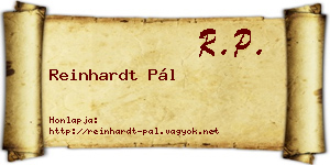Reinhardt Pál névjegykártya
